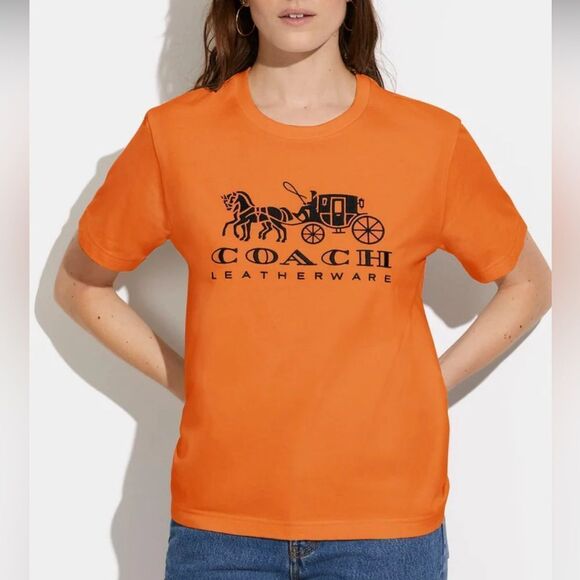 NWT Coach Horse And Carriage T Shirt In Organic Cotton‎ size XS - Picture 2 of 6